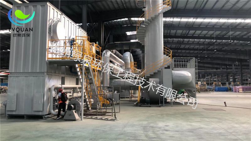 蘇州玻璃行業(yè)廢氣處理設(shè)備：120000m3/h沸石轉(zhuǎn)輪+三床10000m3/hRTO調(diào)試運(yùn)行中
